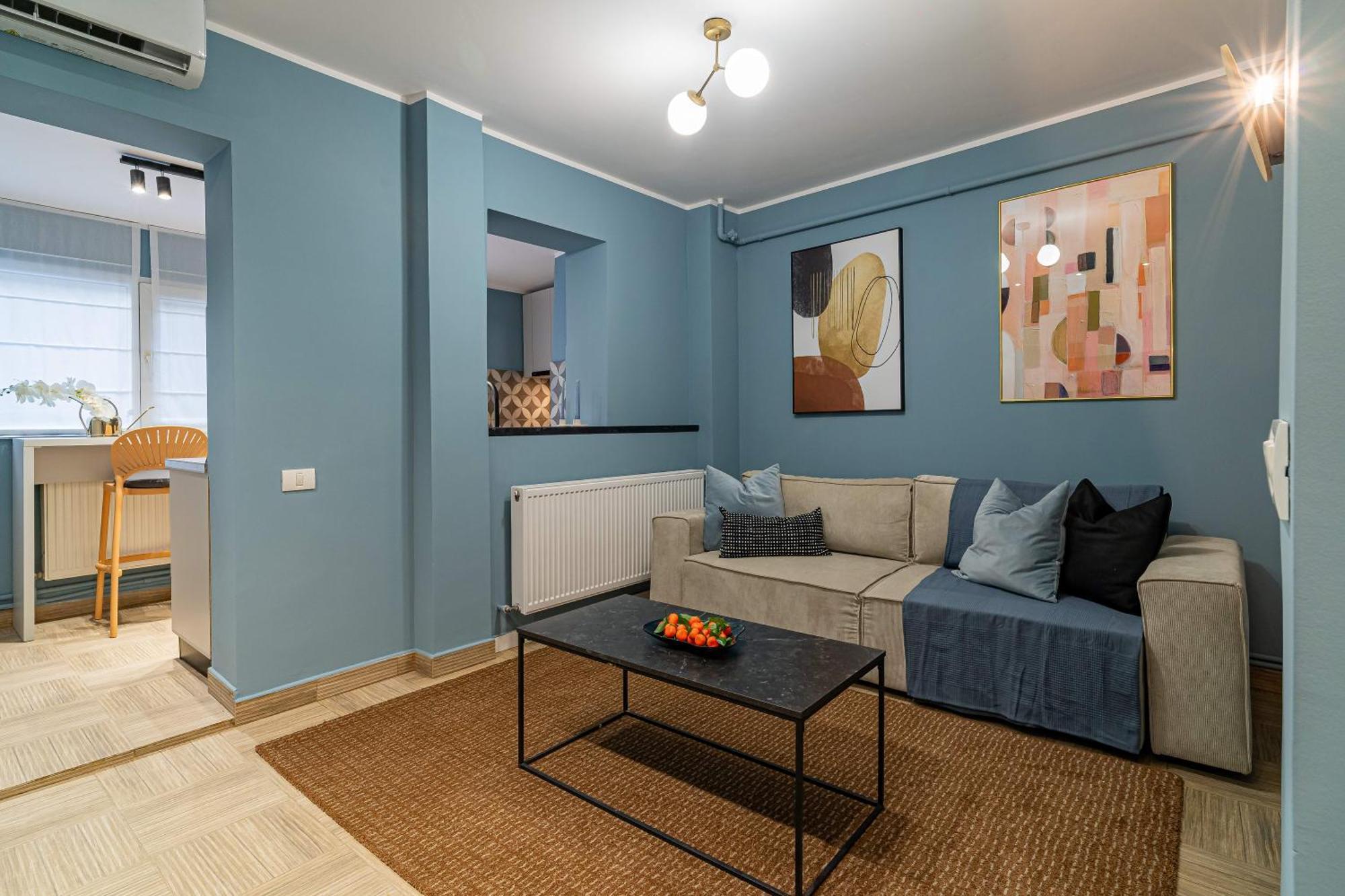 Celestial Azure - Tranquil 1Br In Piata Universitatii Bukarest Eksteriør billede